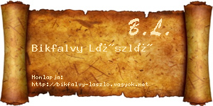 Bikfalvy László névjegykártya