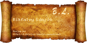 Bikfalvy László névjegykártya